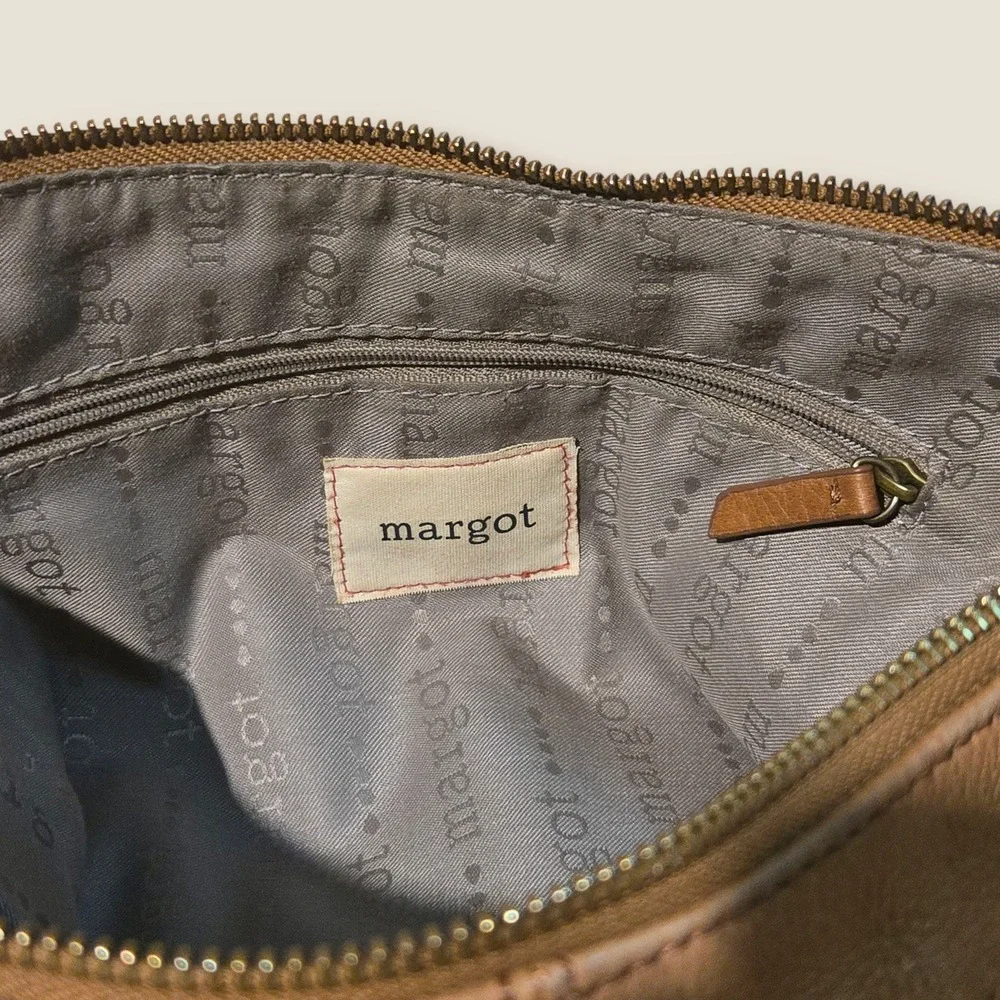Vintage Margot New York Leather Hobo Bag 2000s 13x13